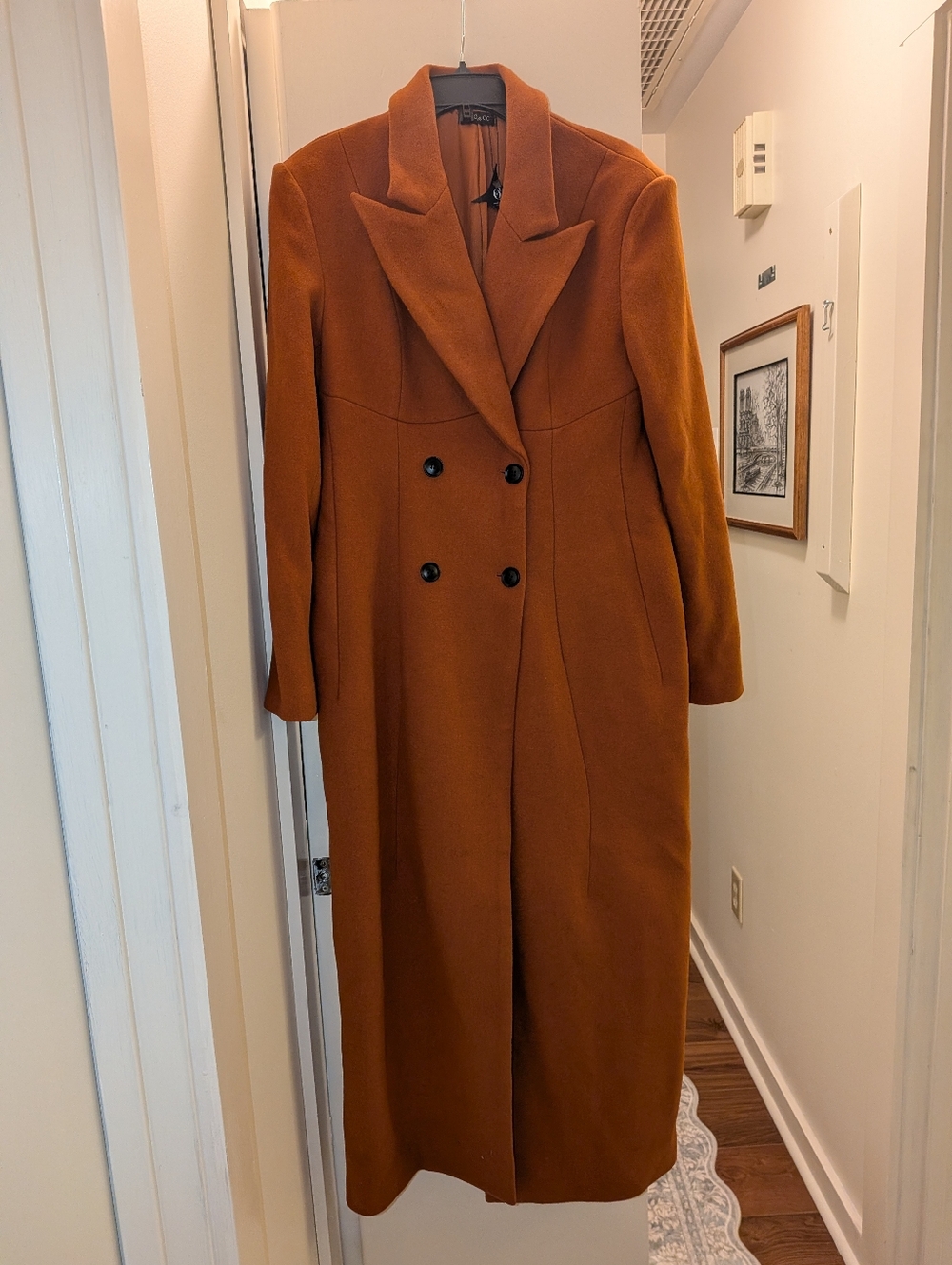 CIAO by CC Burnt Orange Double-breasted Coat Size Large